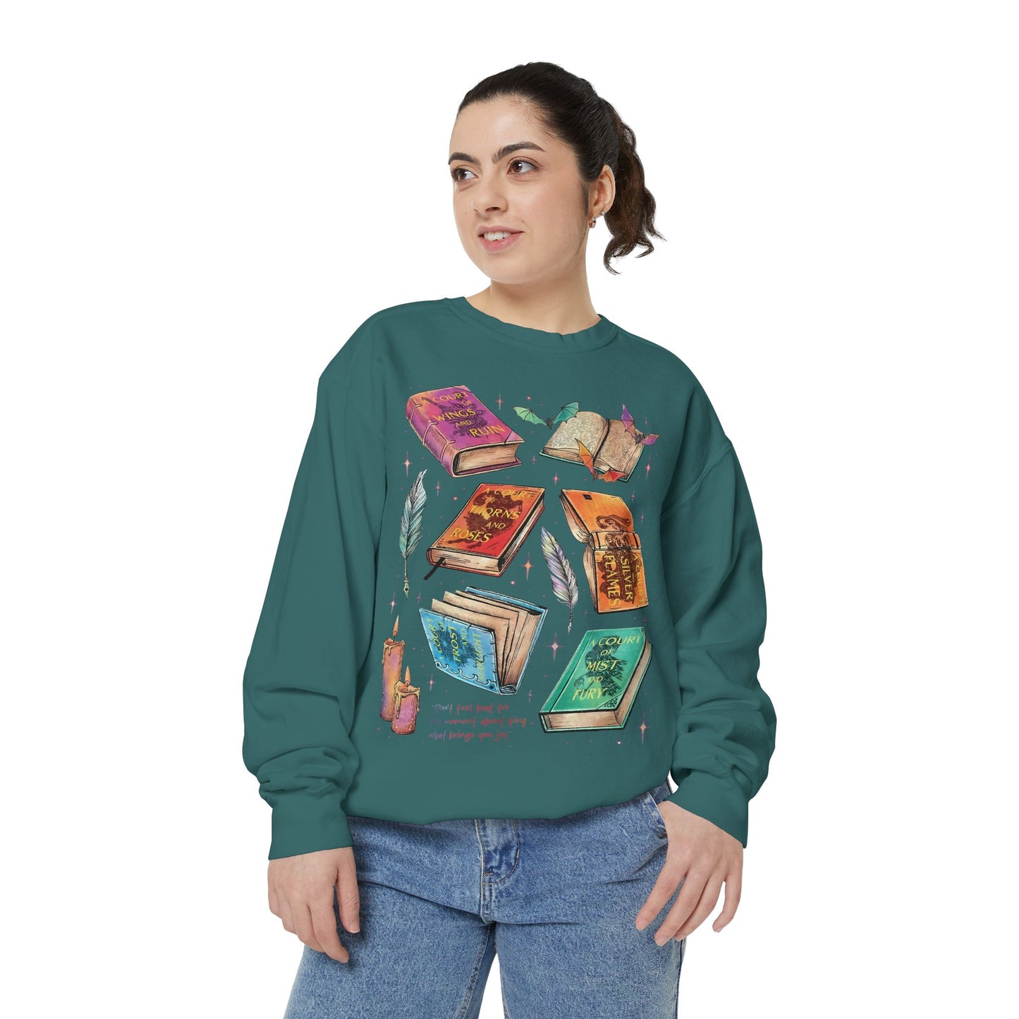 ACOTAR Book Magic Sweatshirt — Floating Books Graphic Crewneck