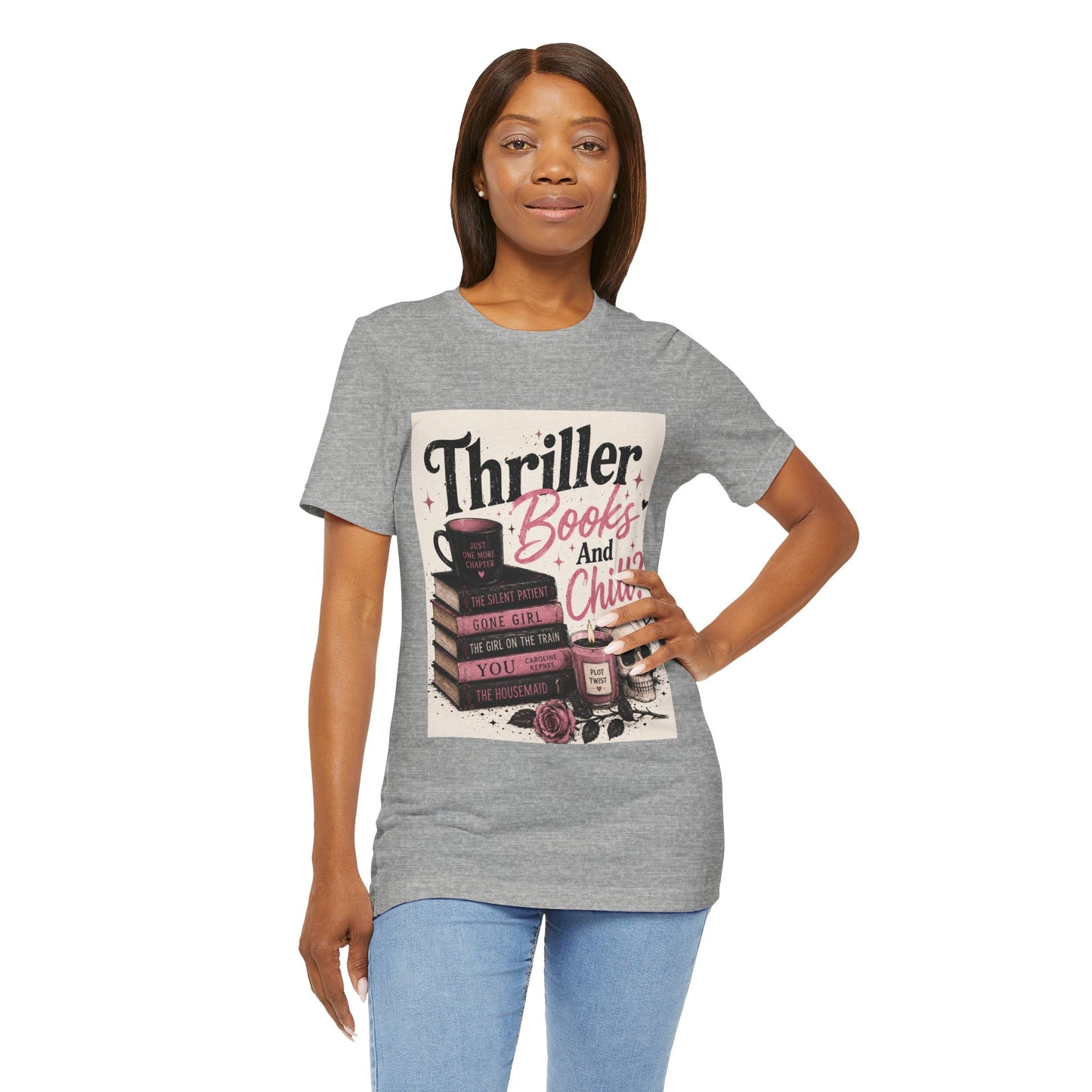 Thriller Books & Chill Tee — Cozy Reader Graphic T-Shirt