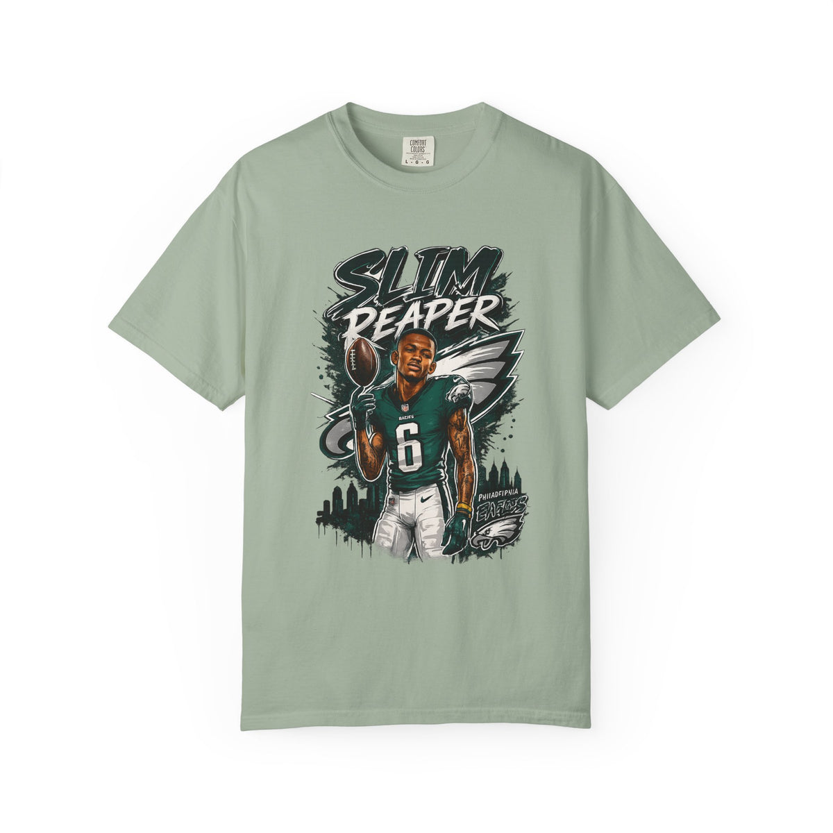 T-Shirt — 'Slim Reaper' Smitty #6 Devonta Smith Philadelphia Eagles Football Fan Tee