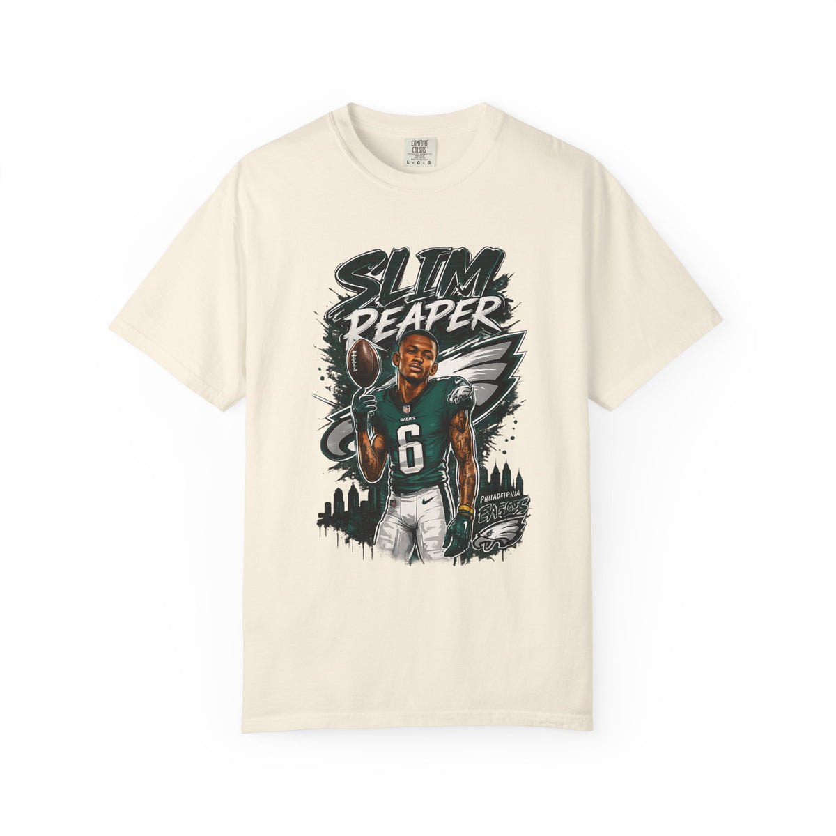 T-Shirt — 'Slim Reaper' Smitty #6 Devonta Smith Philadelphia Eagles Football Fan Tee