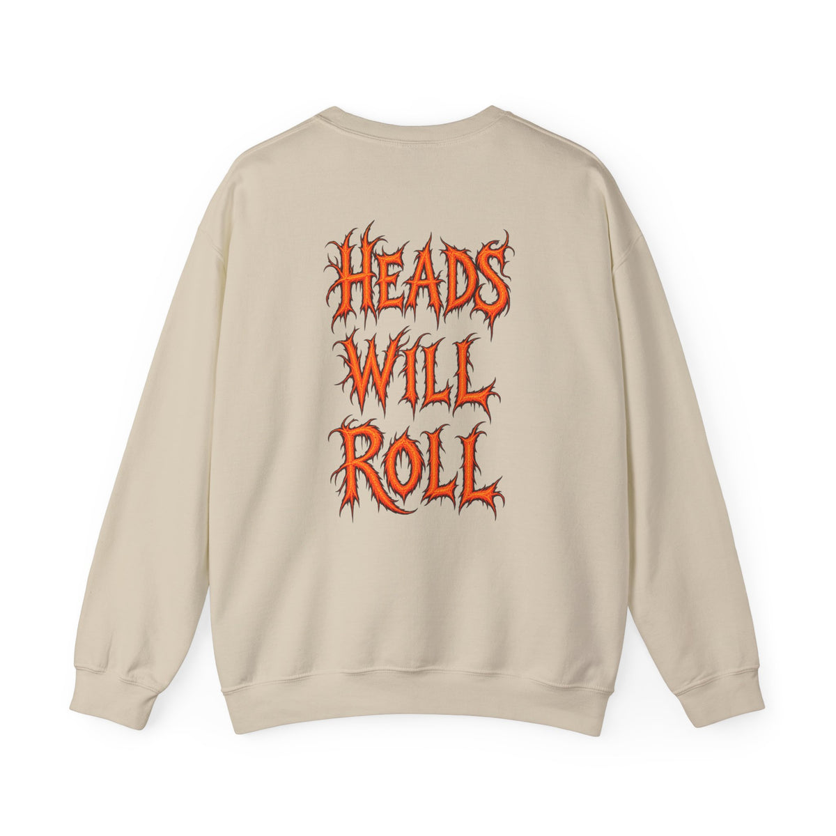 Sleepy Hollow Crewneck Sweatshirt – Gothic Pumpkin Head Design (“Heads Will Roll”)