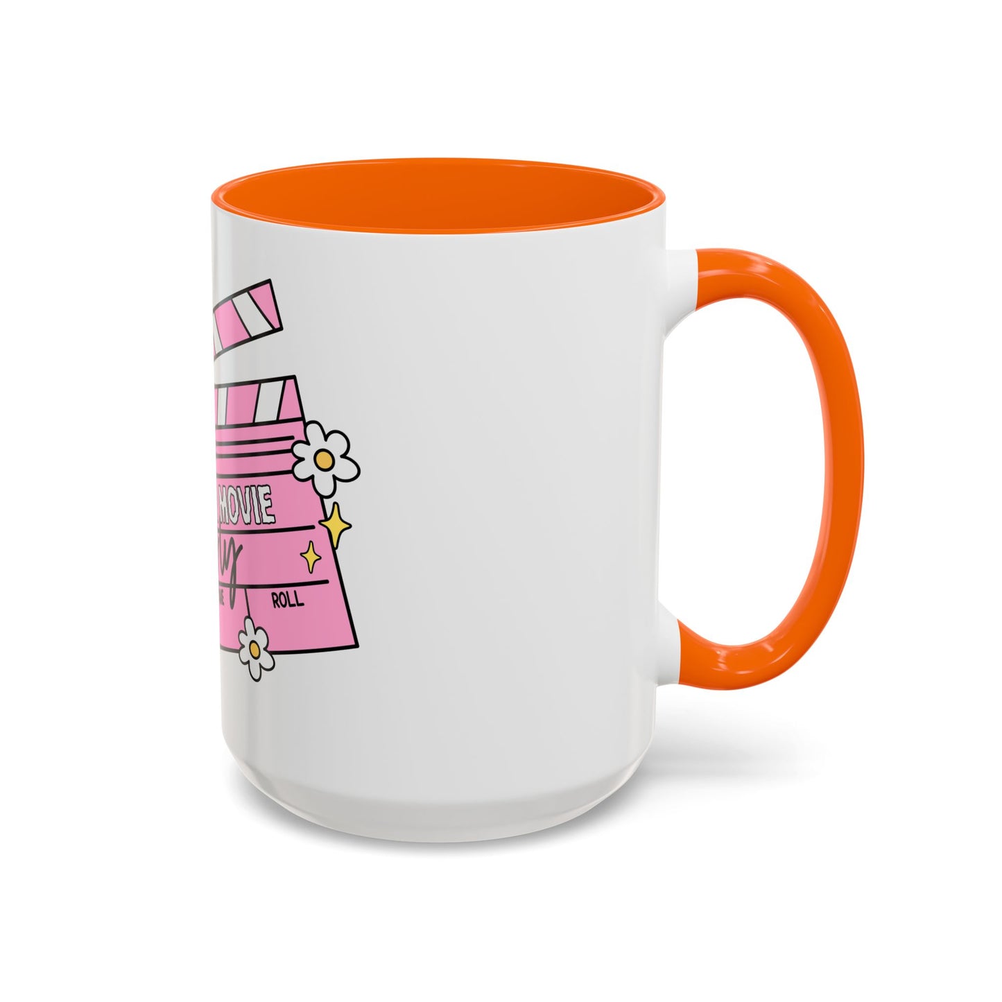 Horror Movie Girly Accent Coffee Mug – Pink Clapperboard Design (11/15oz)