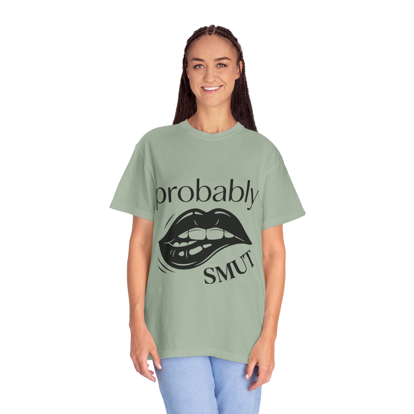 Probably Smut T-Shirt — Graphic Lip Illustration Sex-Positive Tee