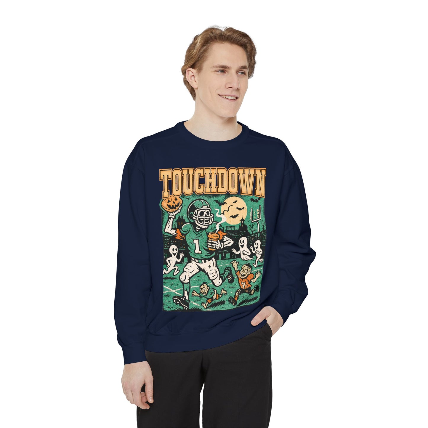 Touchdown Halloween Sweatshirt — Spooky Football Crewneck