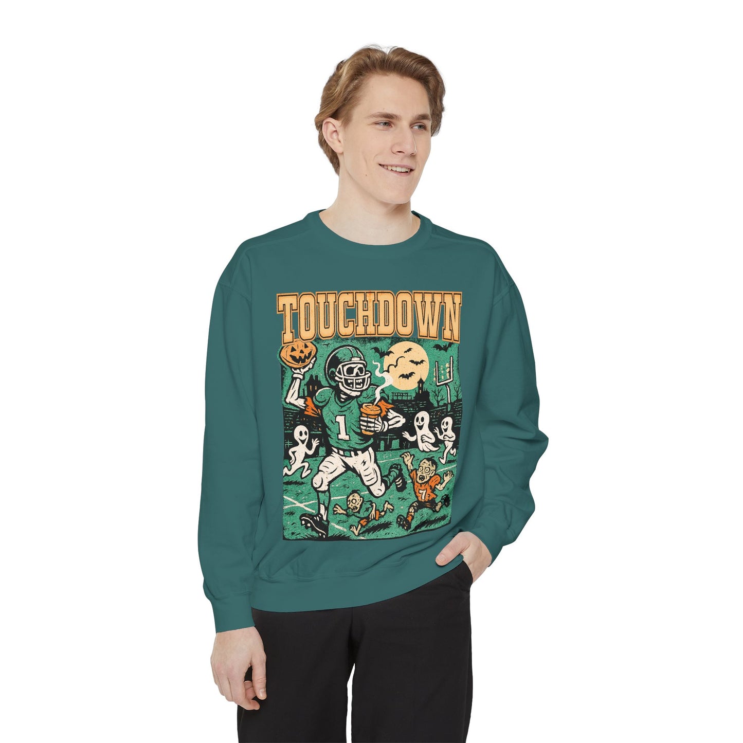 Touchdown Halloween Sweatshirt — Spooky Football Crewneck