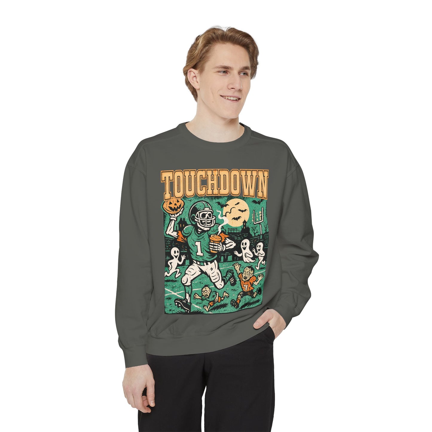 Touchdown Halloween Sweatshirt — Spooky Football Crewneck