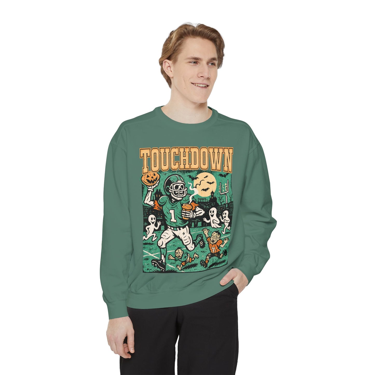 Touchdown Halloween Sweatshirt — Spooky Football Crewneck