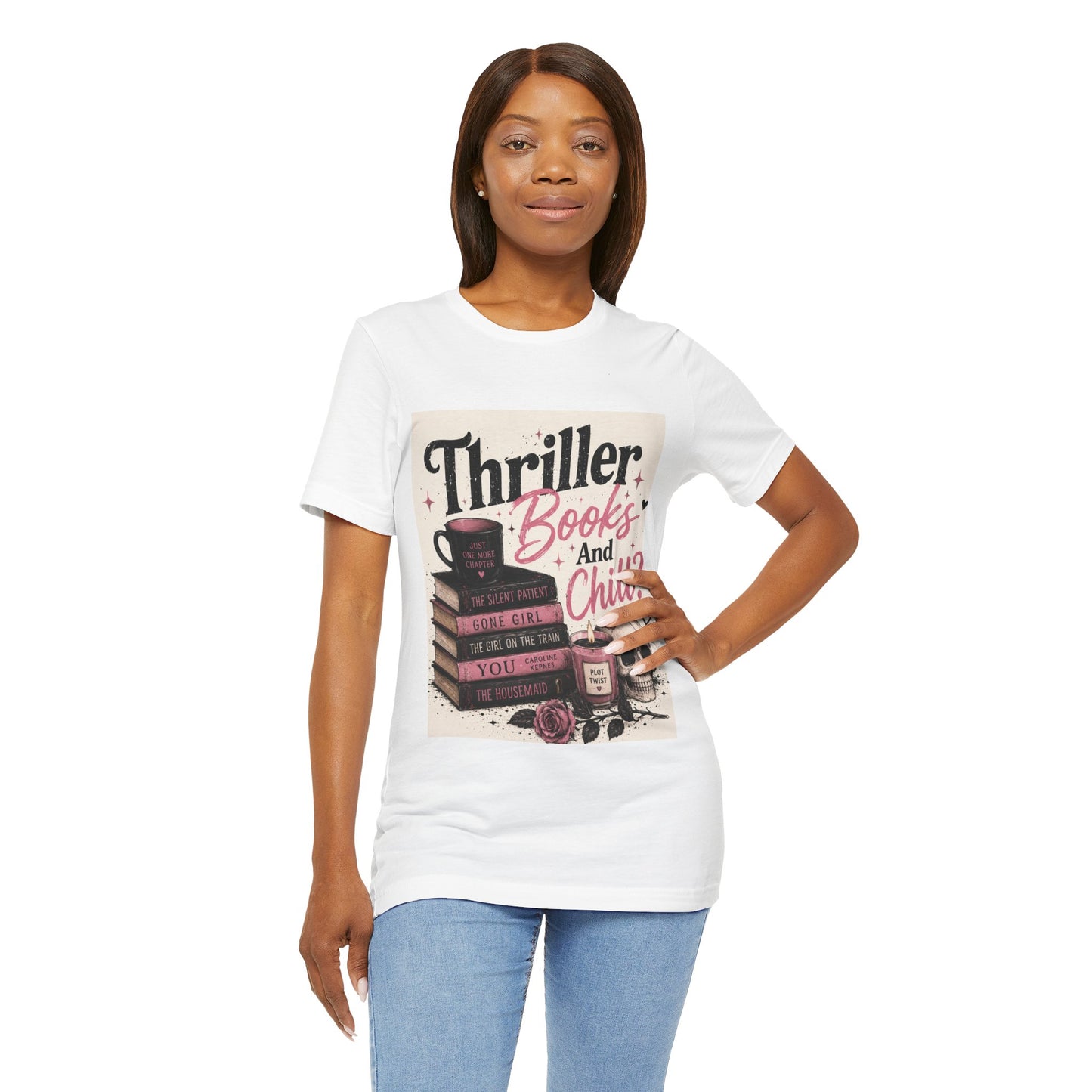 Thriller Books & Chill Tee — Cozy Reader Graphic T-Shirt