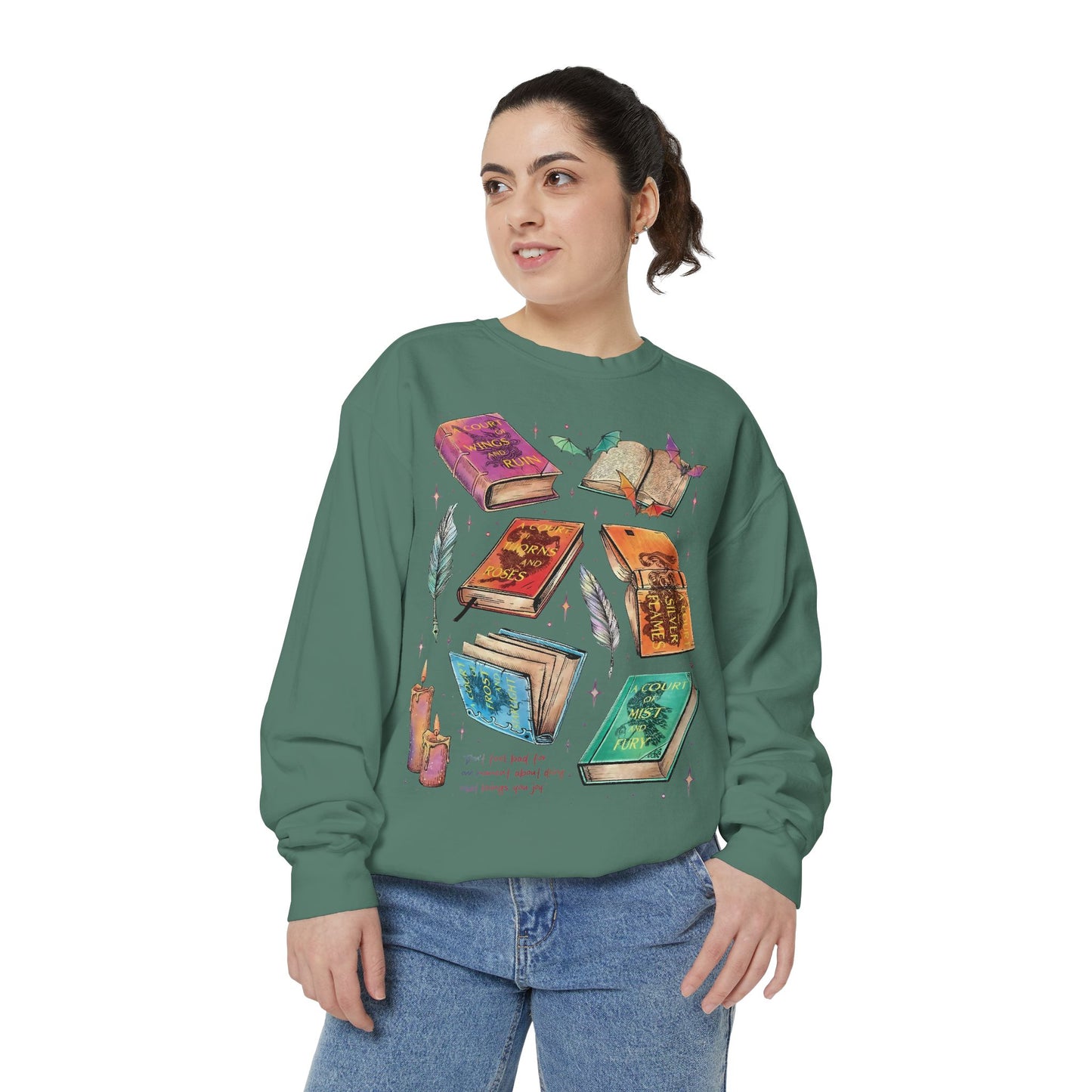 ACOTAR Book Magic Sweatshirt — Floating Books Graphic Crewneck
