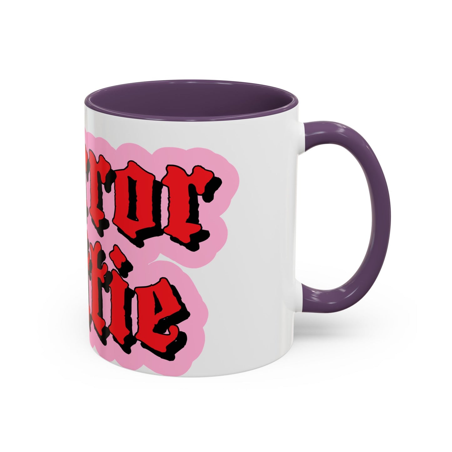 Horror Hottie Coffee Mug — Gothic Red Script Accent Mug