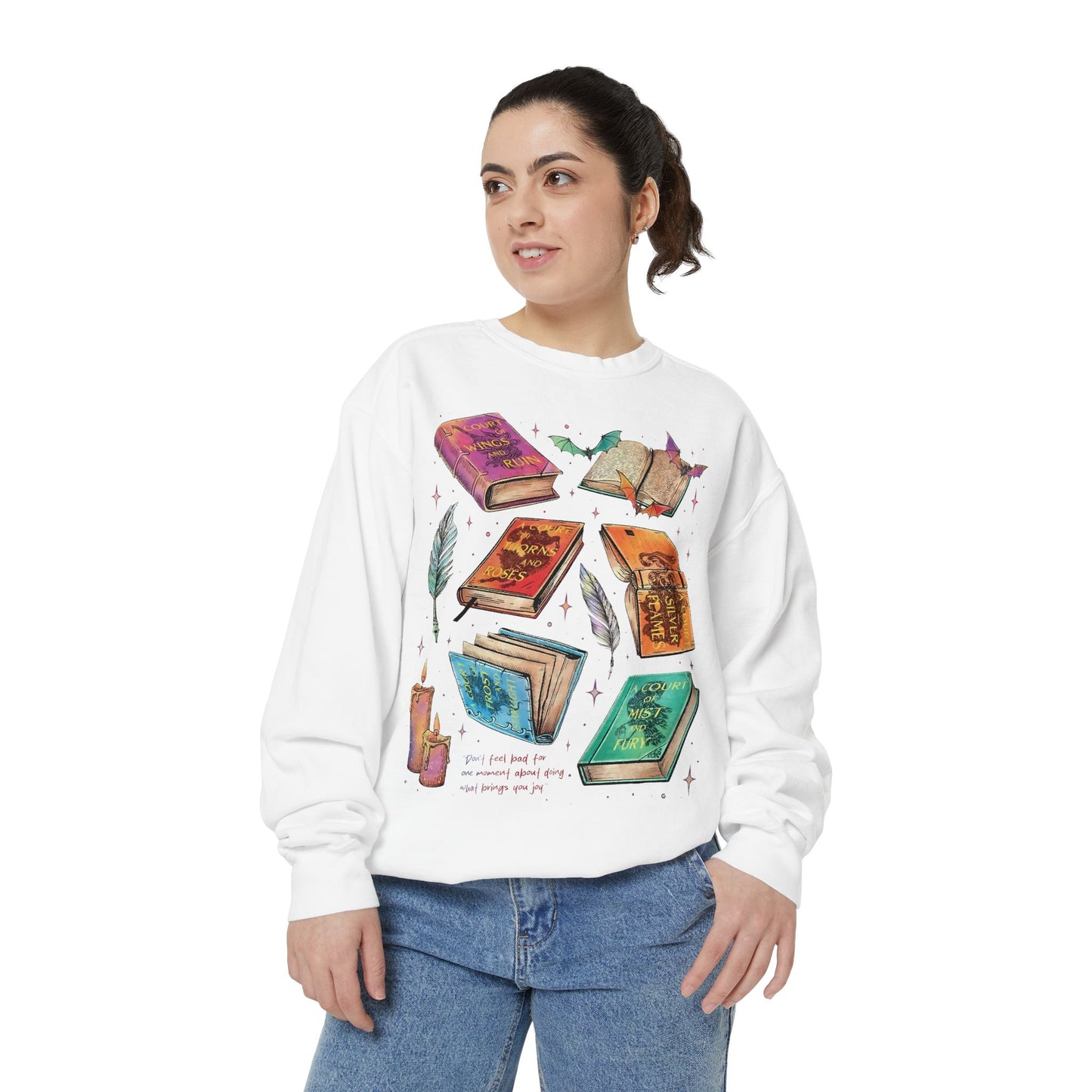 ACOTAR Book Magic Sweatshirt — Floating Books Graphic Crewneck