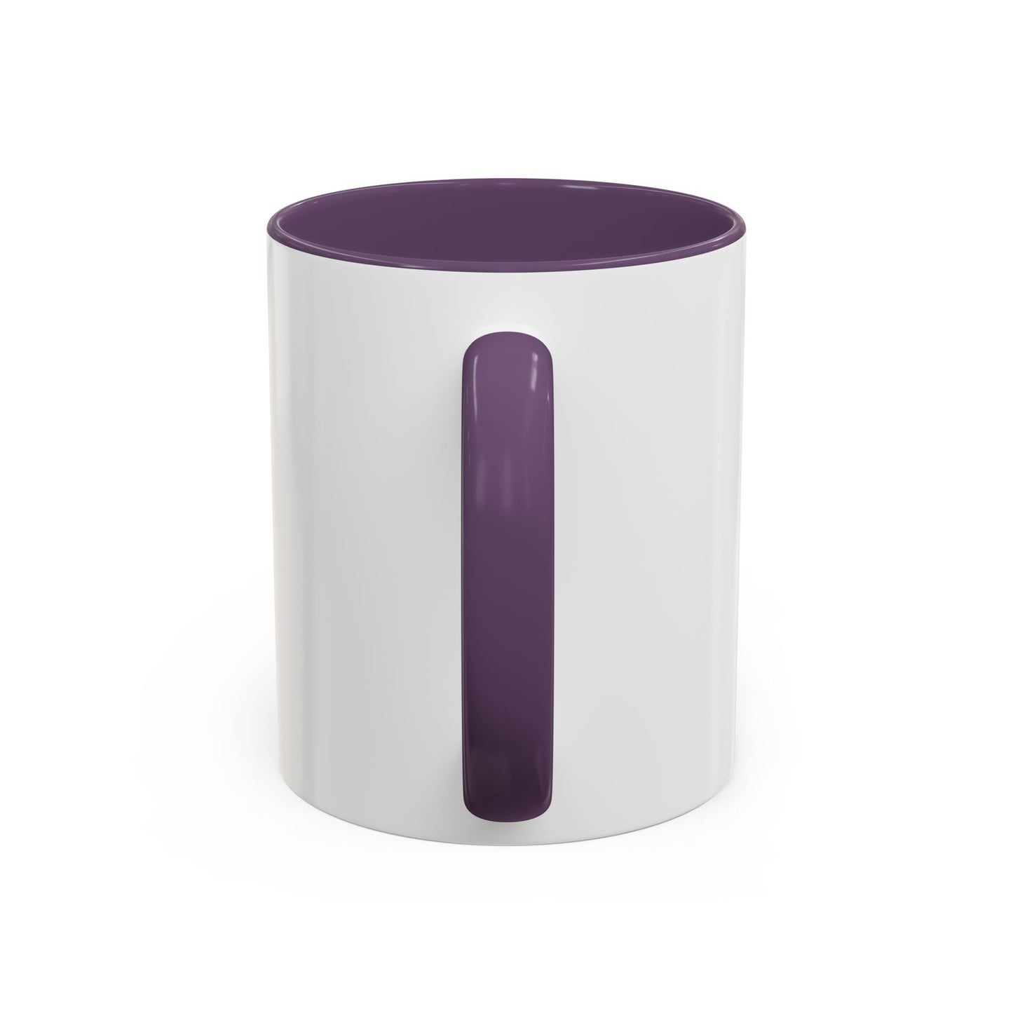 Accent Coffee Mug — "My Job Is Horror Movies" Pink Retro Text