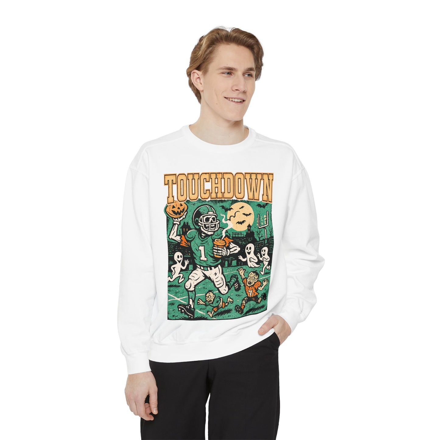 Touchdown Halloween Sweatshirt — Spooky Football Crewneck