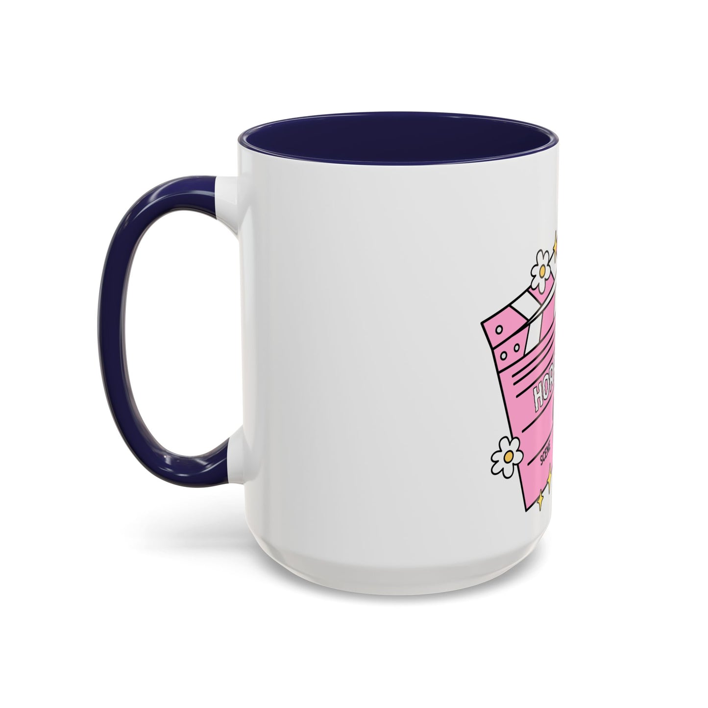 Horror Movie Girly Accent Coffee Mug – Pink Clapperboard Design (11/15oz)