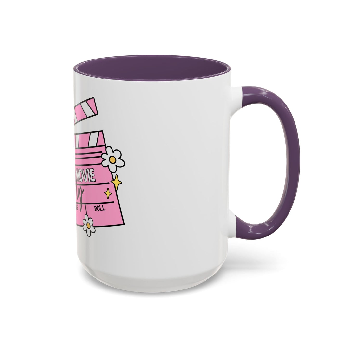 Horror Movie Girly Accent Coffee Mug – Pink Clapperboard Design (11/15oz)