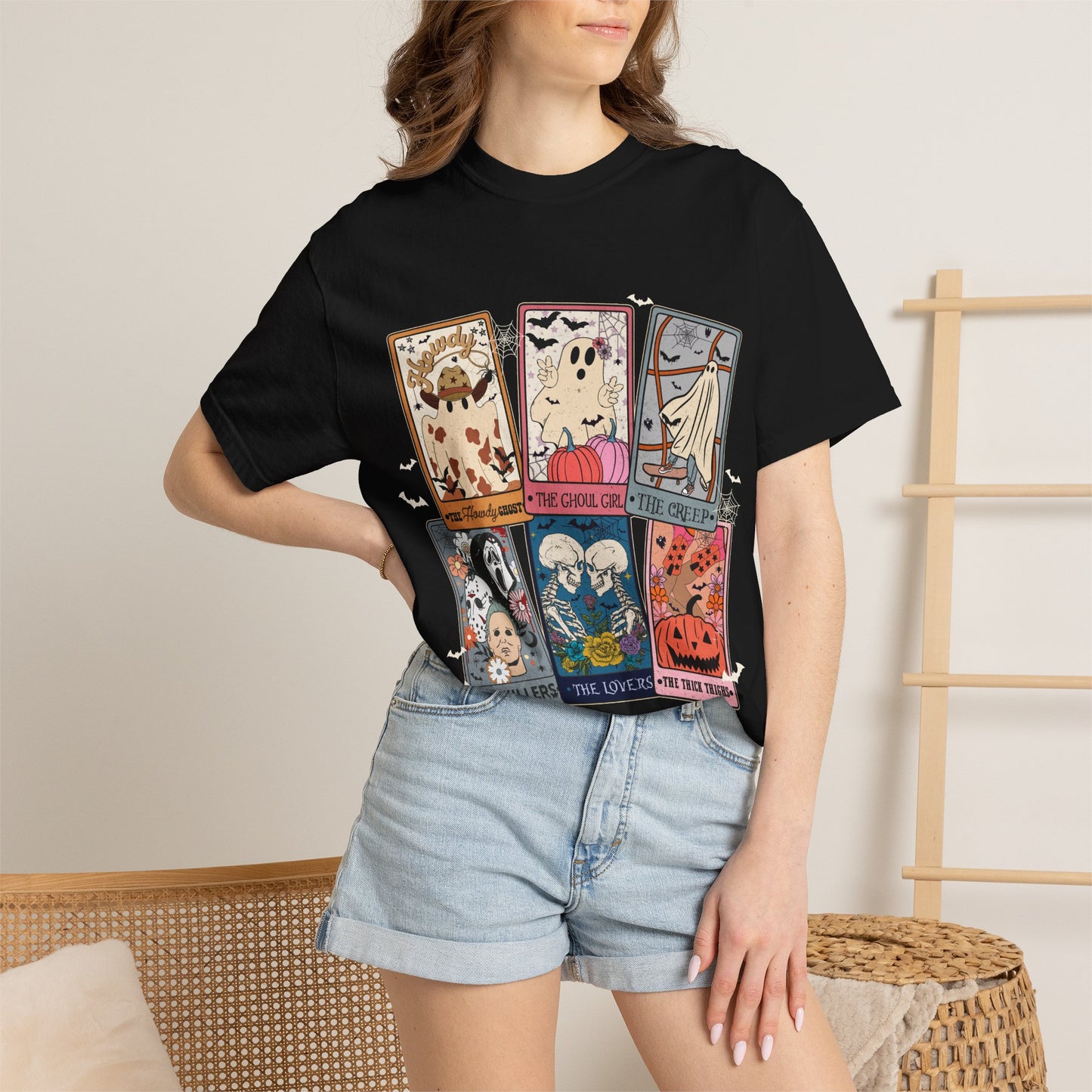 Halloween Tarot T-Shirt — Cute Spooky Card Art Tee