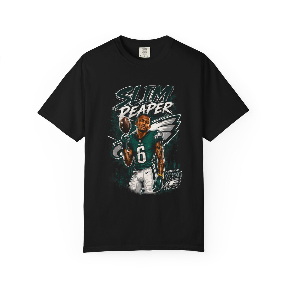 T-Shirt — 'Slim Reaper' Smitty #6 Devonta Smith Philadelphia Eagles Football Fan Tee