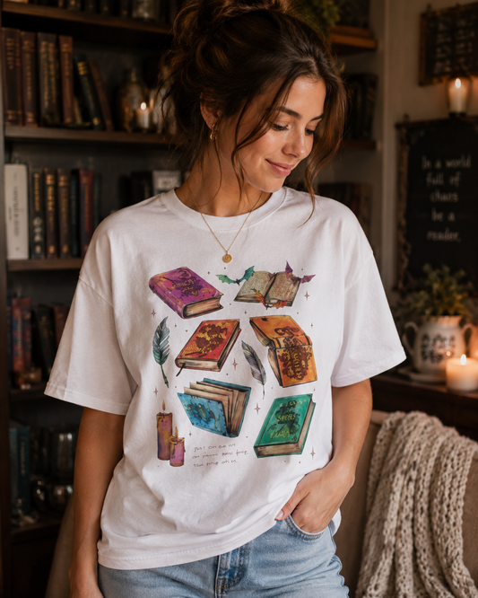 A Court of Thorns and Roses Tee — Magical Bookshelf Graphic T‑Shirt