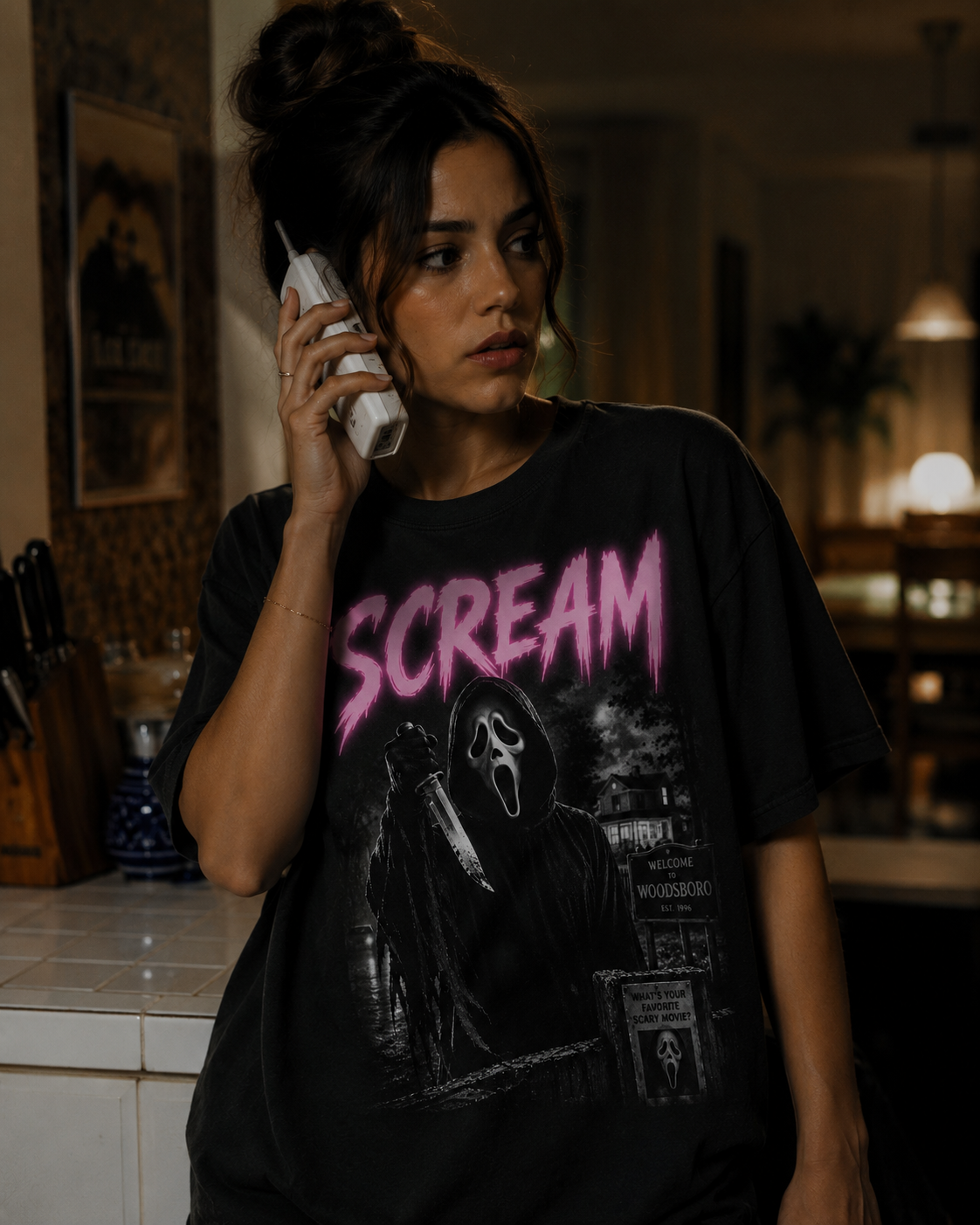 Scream Horror Graphic T-Shirt — Vintage Ghostface Design