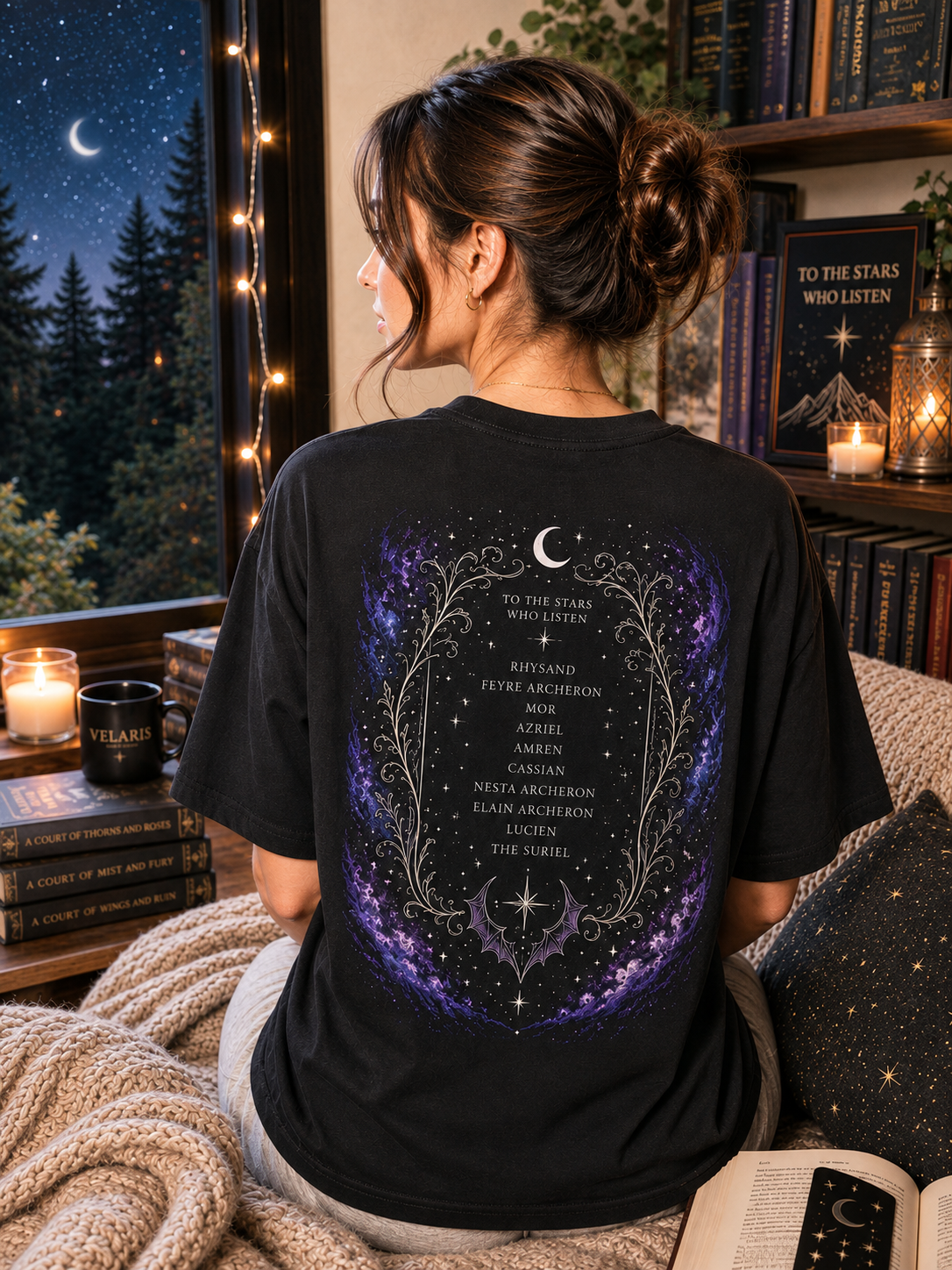 Velaris Nightscape T-Shirt — City of Starlight Graphic Tee