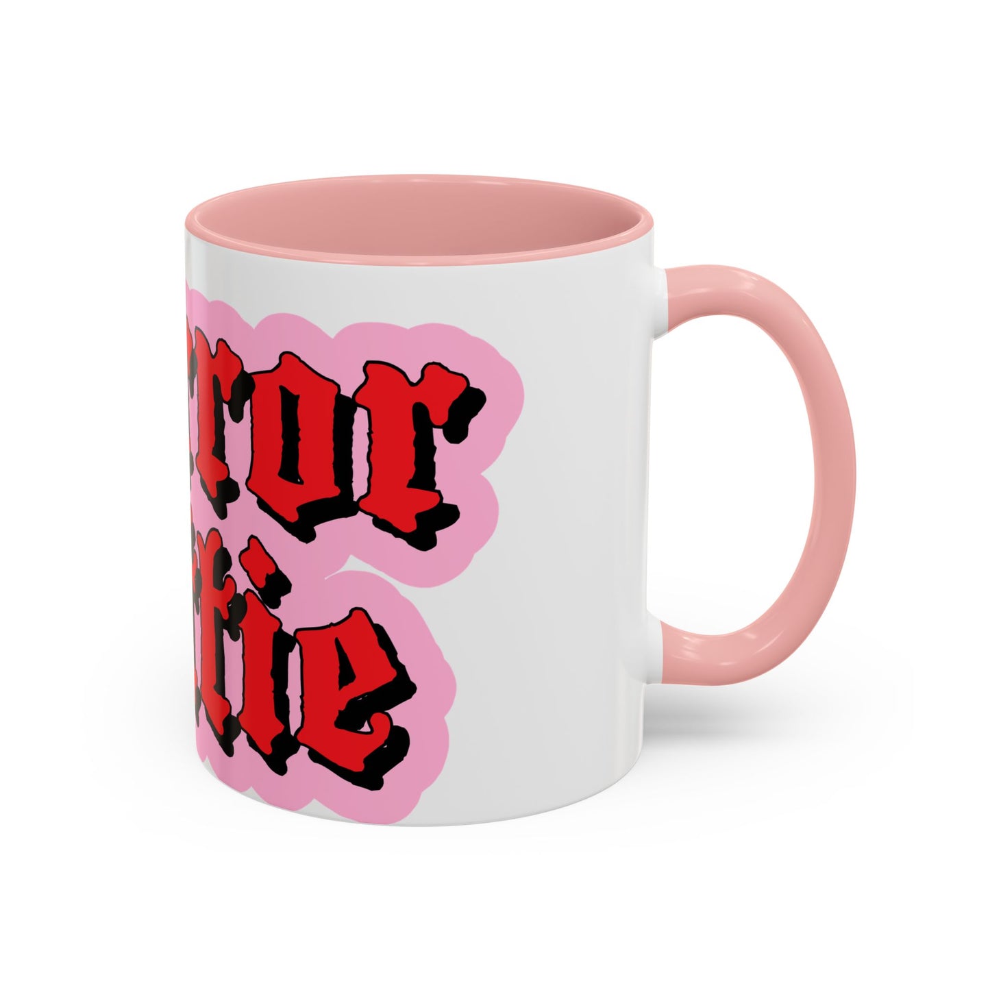 Horror Hottie Coffee Mug — Gothic Red Script Accent Mug