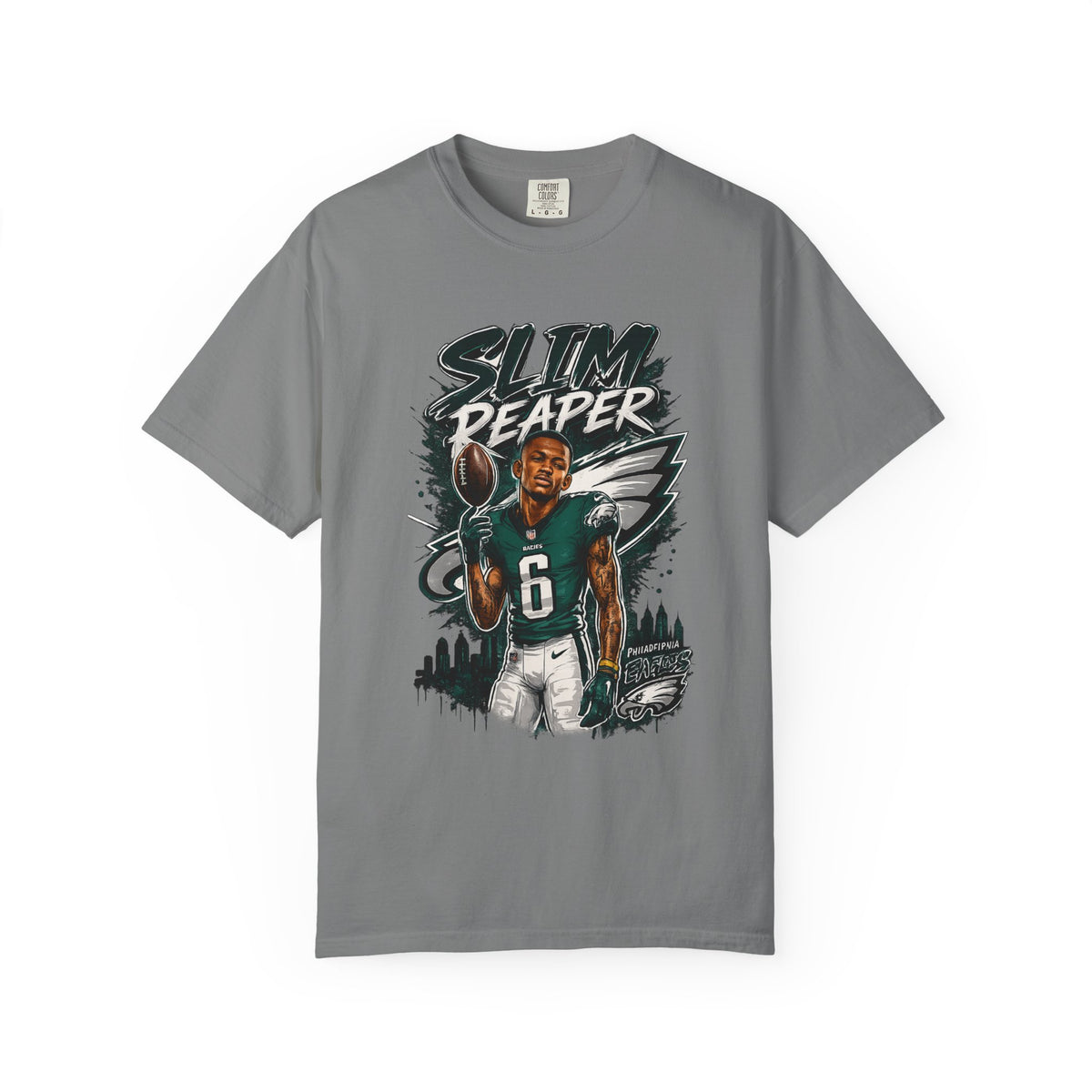 T-Shirt — 'Slim Reaper' Smitty #6 Devonta Smith Philadelphia Eagles Football Fan Tee