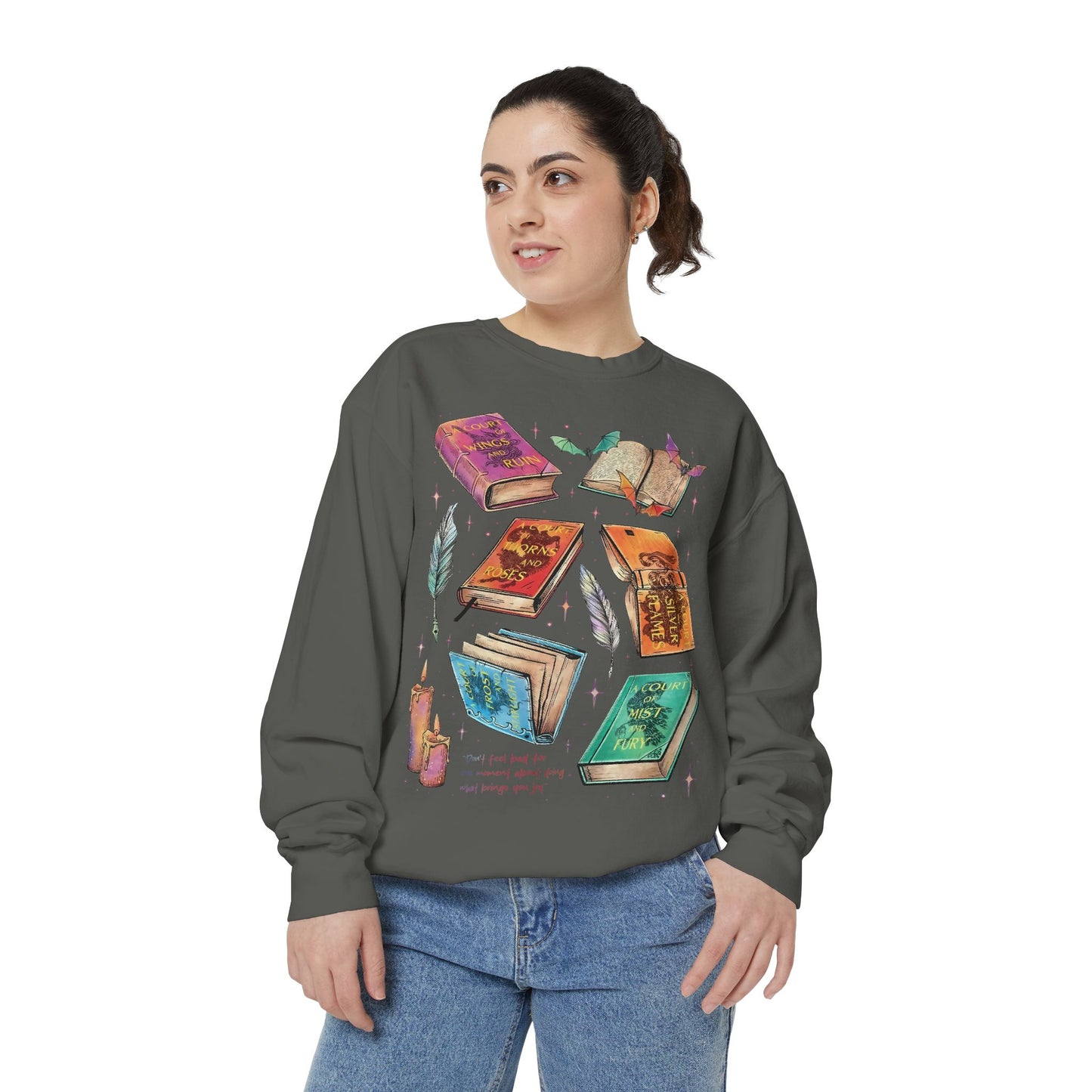 ACOTAR Book Magic Sweatshirt — Floating Books Graphic Crewneck