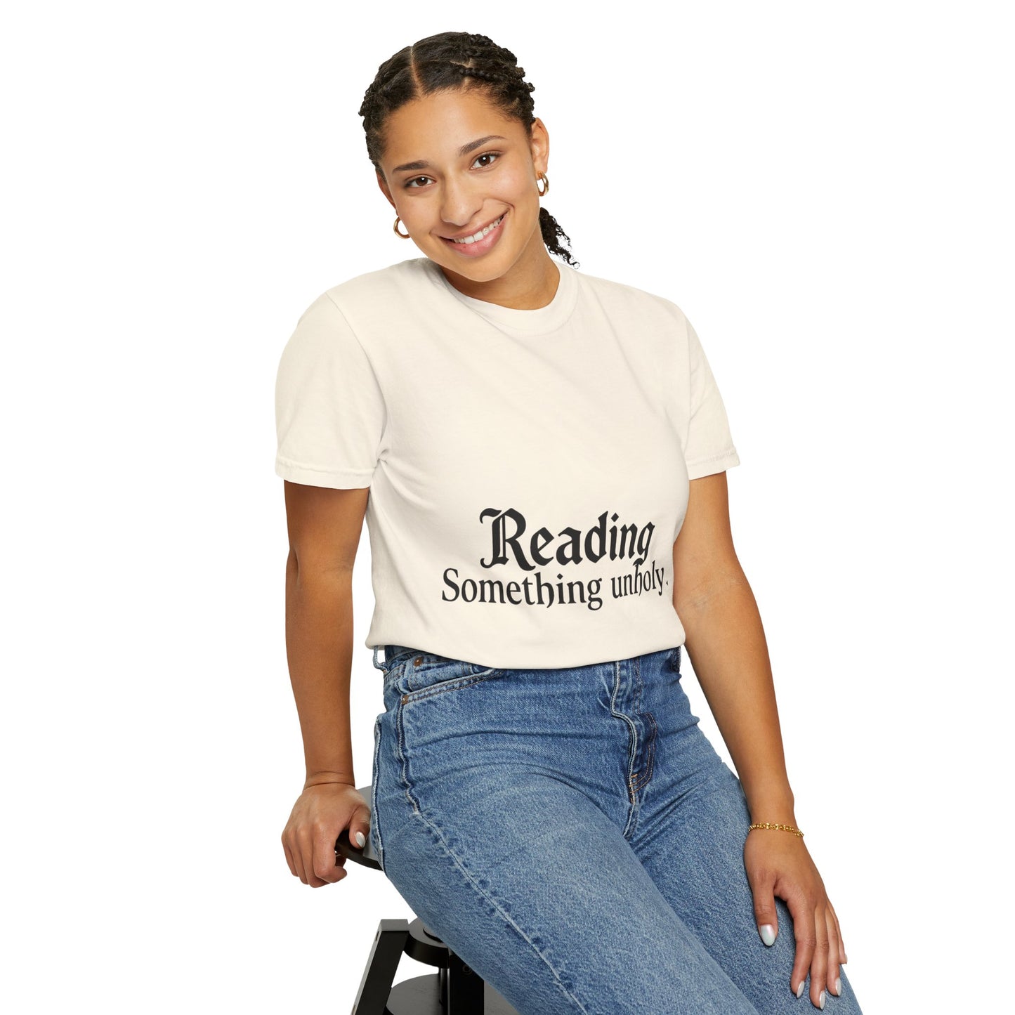 T-Shirt — "Reading Something Unholy" Graphic Tee