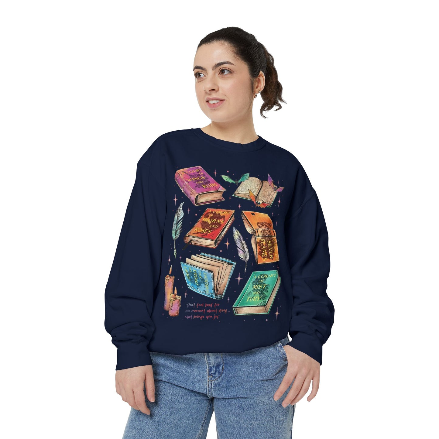 ACOTAR Book Magic Sweatshirt — Floating Books Graphic Crewneck