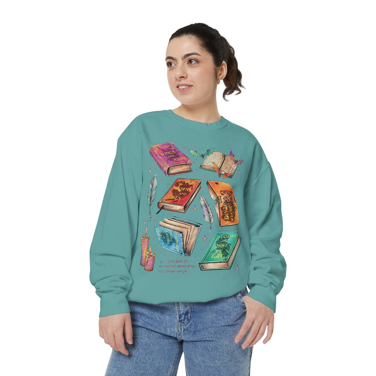 ACOTAR Book Magic Sweatshirt — Floating Books Graphic Crewneck