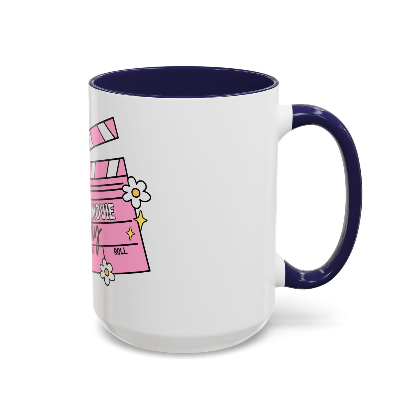 Horror Movie Girly Accent Coffee Mug – Pink Clapperboard Design (11/15oz)