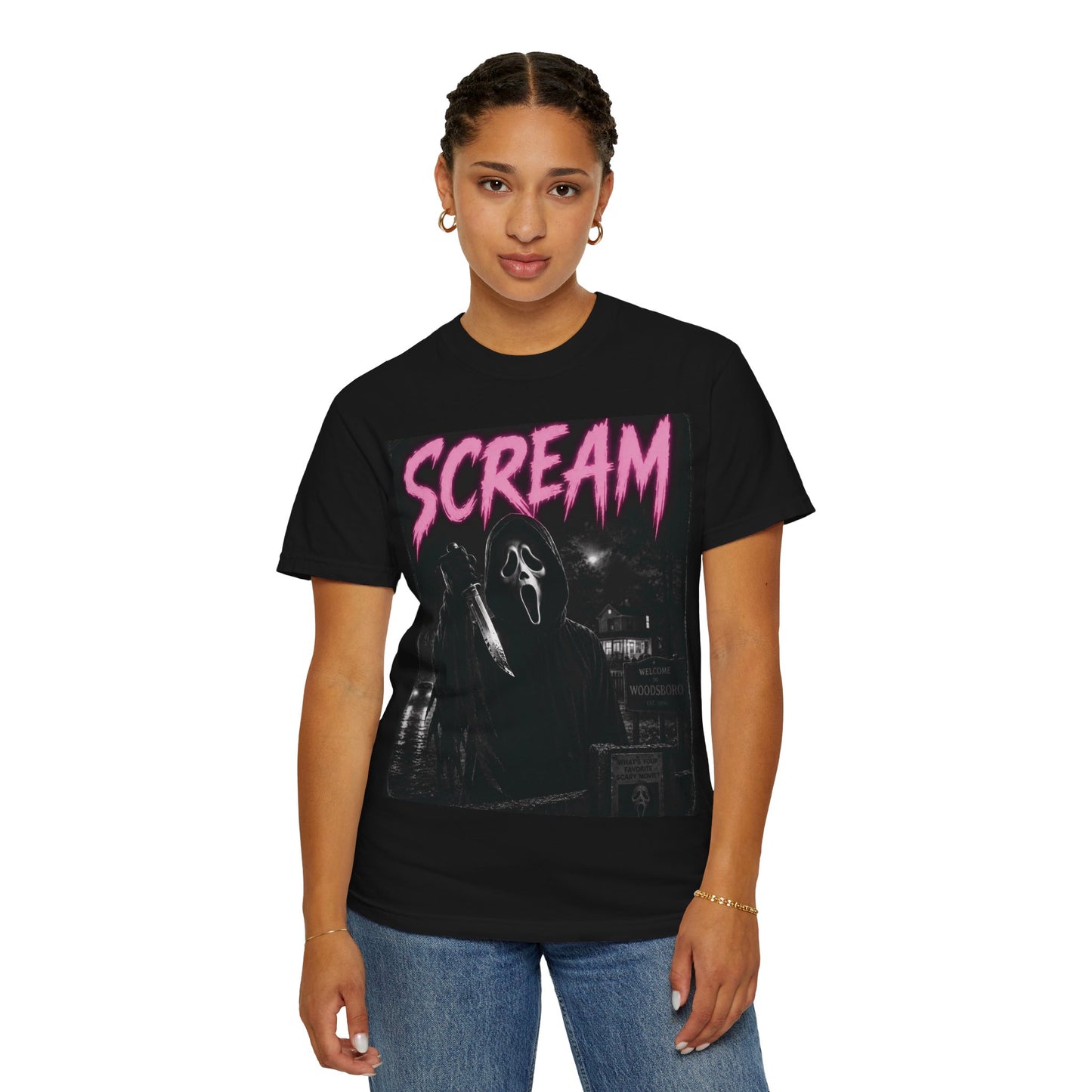 Scream Horror Graphic T-Shirt — Vintage Ghostface Design