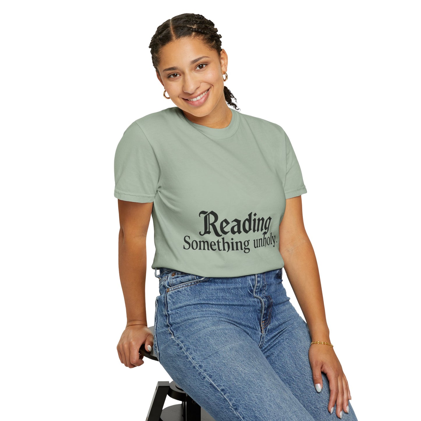 T-Shirt — "Reading Something Unholy" Graphic Tee