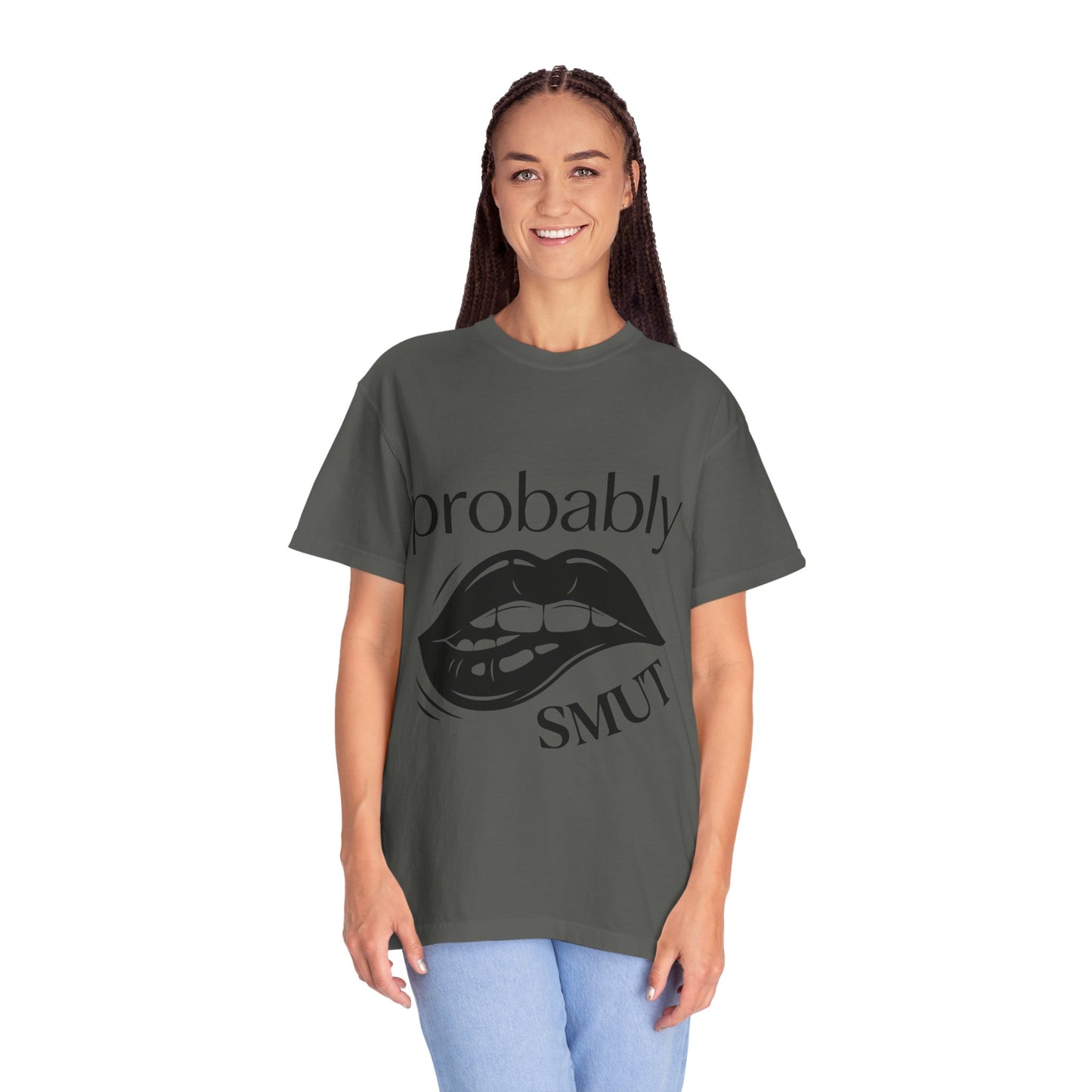 Probably Smut T-Shirt — Graphic Lip Illustration Sex-Positive Tee