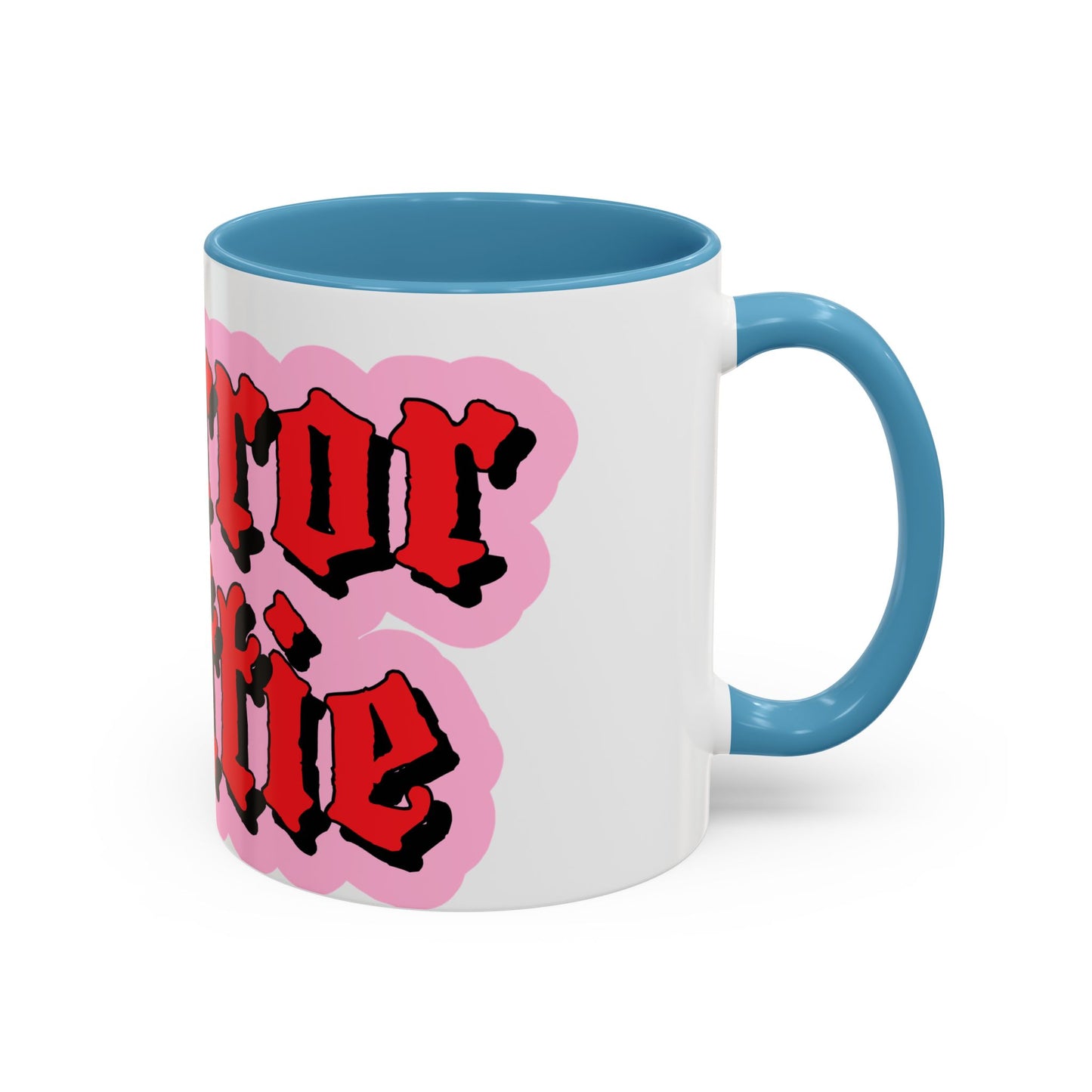 Horror Hottie Coffee Mug — Gothic Red Script Accent Mug