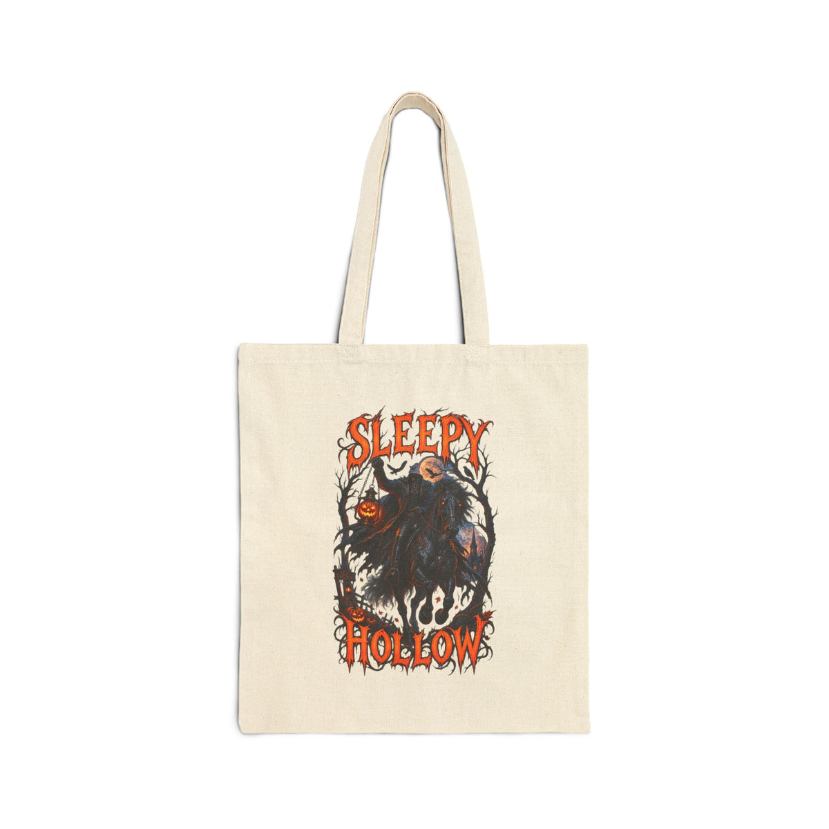 Sleepy Hollow Tote Bag — Vintage Headless Horseman Halloween Canvas Tote