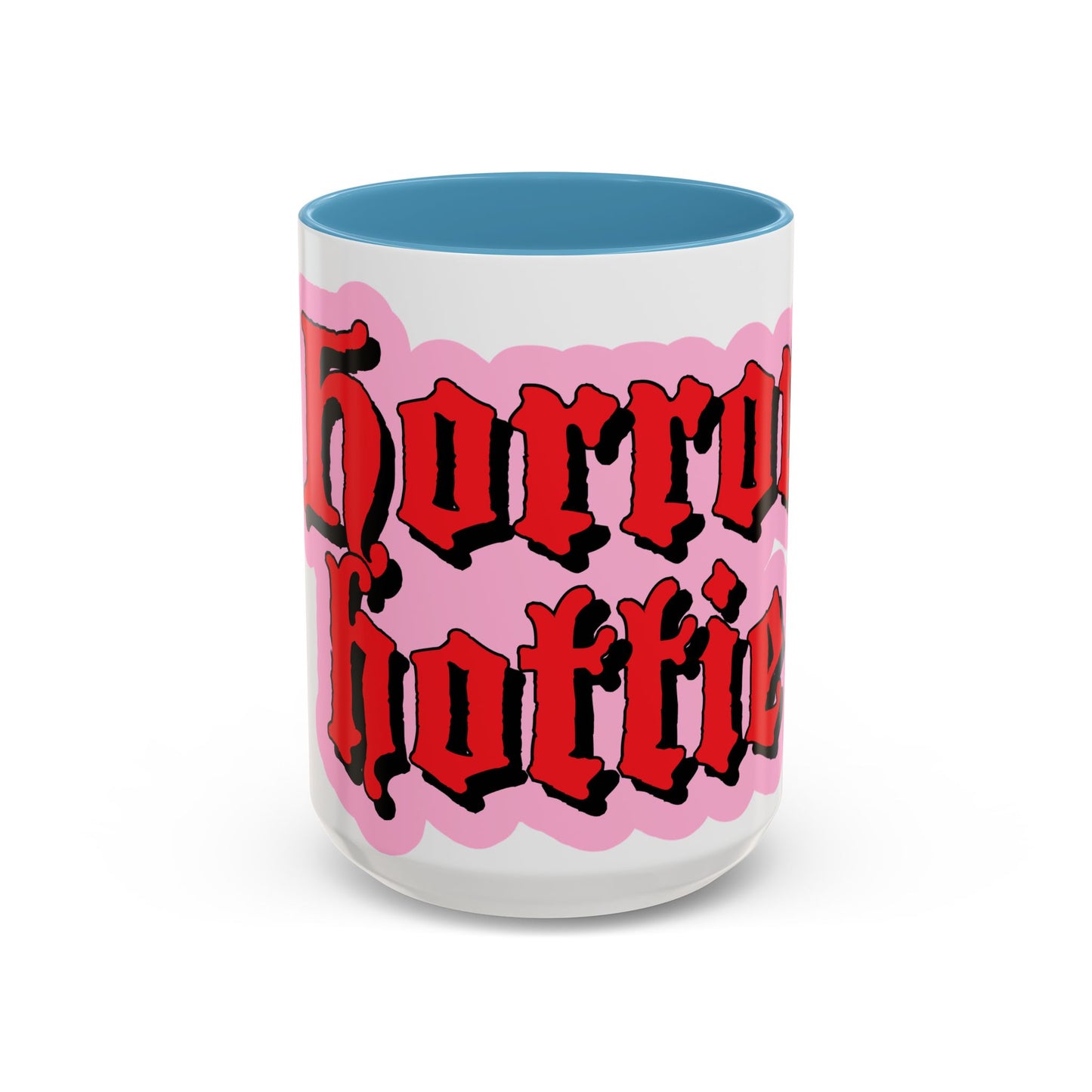 Horror Hottie Coffee Mug — Gothic Red Script Accent Mug