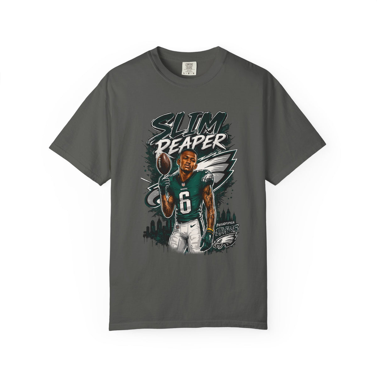T-Shirt — 'Slim Reaper' Smitty #6 Devonta Smith Philadelphia Eagles Football Fan Tee