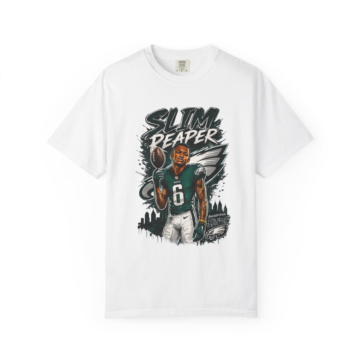 T-Shirt — 'Slim Reaper' Smitty #6 Devonta Smith Philadelphia Eagles Football Fan Tee