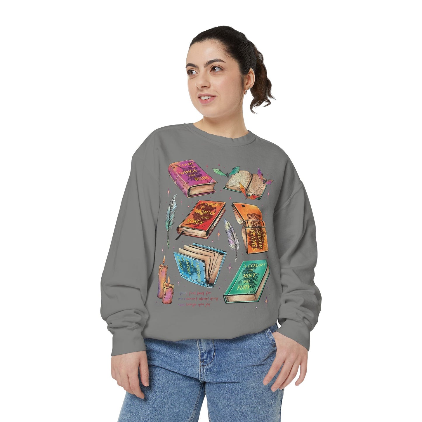 ACOTAR Book Magic Sweatshirt — Floating Books Graphic Crewneck